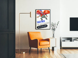 Propaganda poster « Together We Shall Strangle Hitlerism »