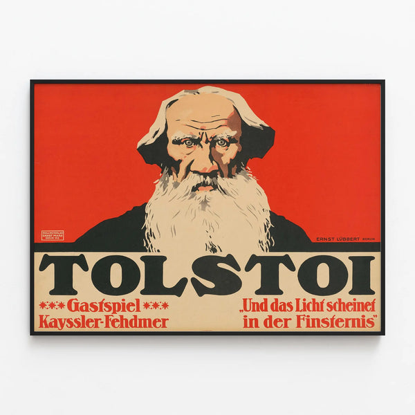 Vintage Tolstoy Poster - Artistic Wall Decoration — framed artwork on a wall