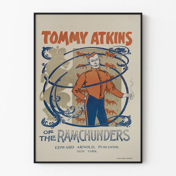 Vintage Tommy Atkins poster of the Ramchunders wall decoration