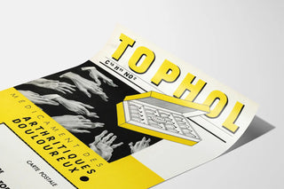 Vintage advertising poster TOPHOL medications for arthritic conditions