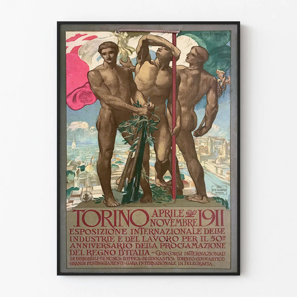Vintage Turin 1911 Poster - International Exhibition of Industries and Labour