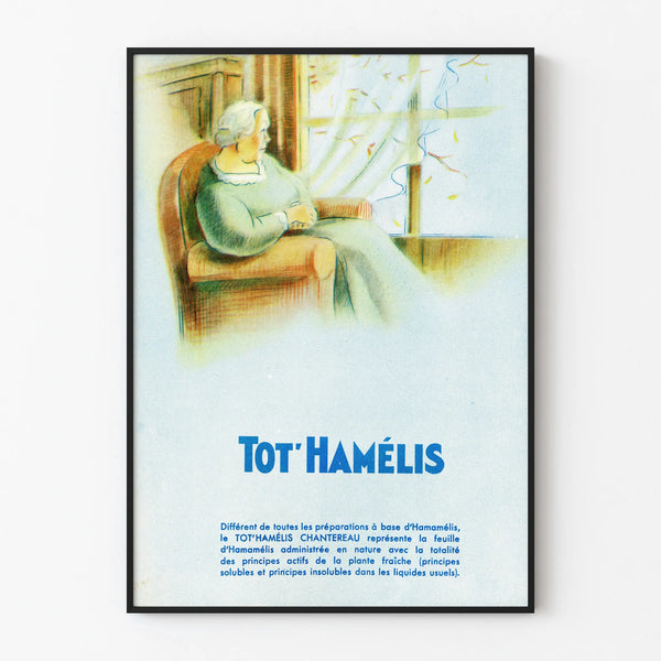 Vintage Tot'Hamélis advertising poster for wall decoration