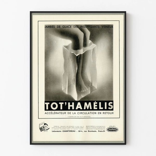 Vintage medical poster Tot'Hamélis - Venous circulation