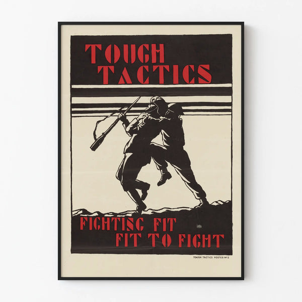 Vintage Poster Tough Tactics Wall Decoration Combat