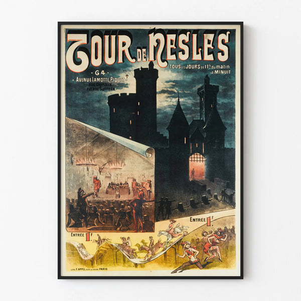 Vintage Poster of Tour de Nesles - Artistic Parisian Wall Decoration