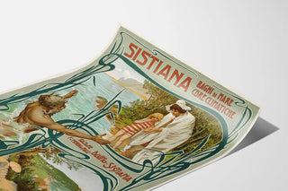 Vintage tourism poster Sistiana beaches and marine cures