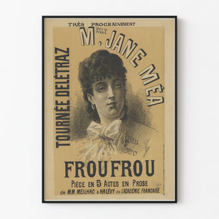 Vintage poster by Jane Méa - Froufrou, a five-act play