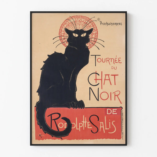 Vintage Poster Black Cat Tour - Elegant Wall Decoration