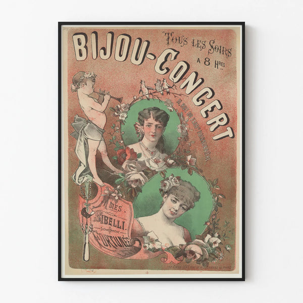 Vintage Jewelry Concert Poster - Retro Wall Decoration