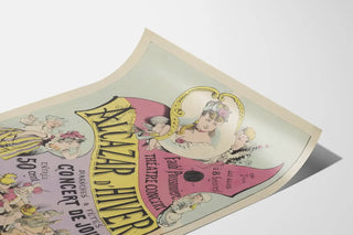Vintage Poster for Alcazar d'Hiver Theatre Concert on Faubourg Poissonnière