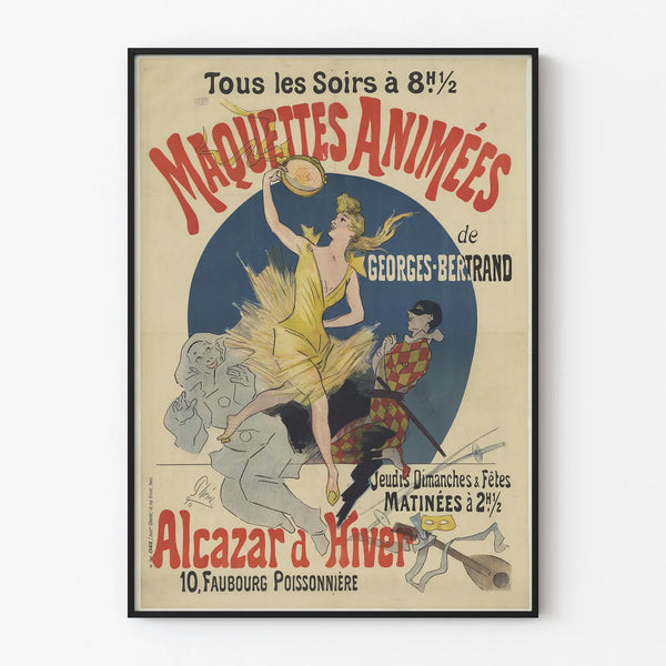 Vintage Poster of Animated Models Alcazar of Winter