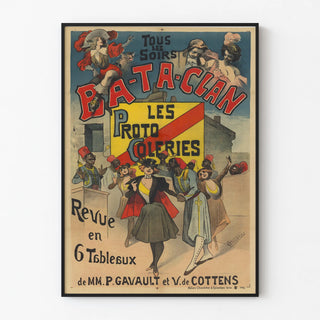 Vintage Poster for Ba-Ta-Clan Revue in 6 Scenes