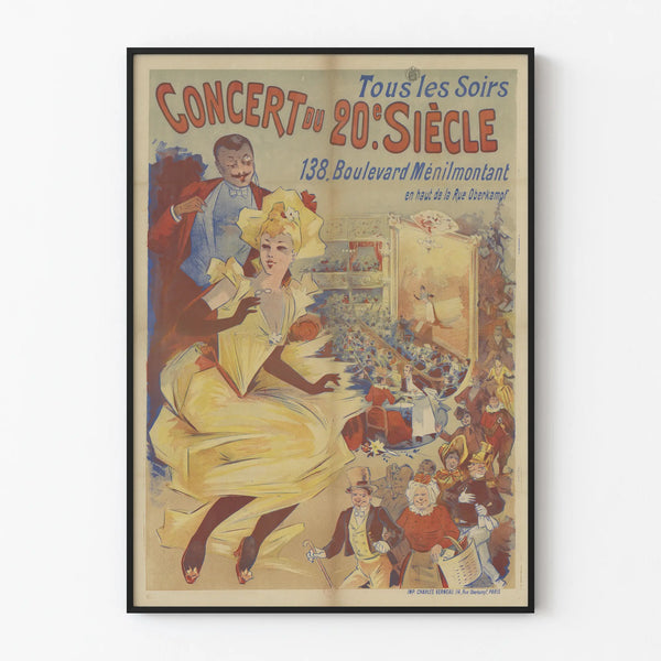 Vintage Poster of the 20th Century Concert on Boulevard Ménilmontant
