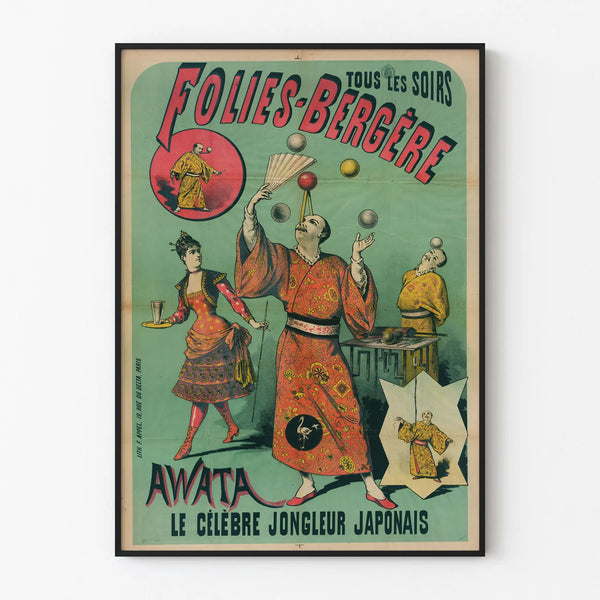 Folies Bergère Poster Japanese Juggler Awata