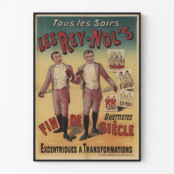 Vintage poster Les Rey-Nol's Duo Fin de Siècle