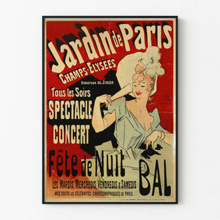 Vintage Poster of Paris Garden for Spectacle and Concert