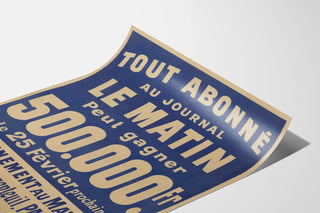Vintage advertising poster for the newspaper Le Matin