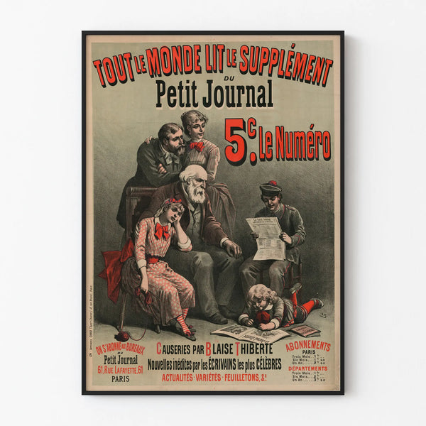 Vintage Poster Le Petit Journal - Antique Wall Decoration