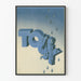 Vintage Toux Relief Wall Poster with Water Droplets