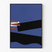 Abstract Poster Geometric Artwork in Blue and Black