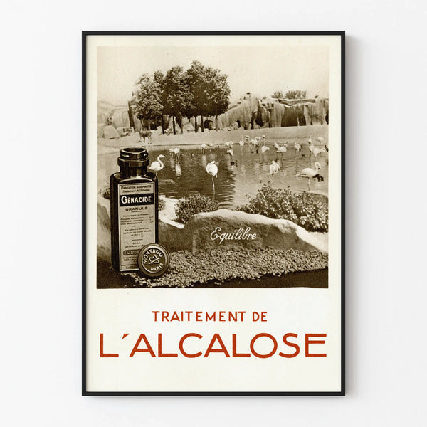 Vintage Poster on Alkalosis Treatment - Retro Medical Wall Decoration