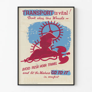 Vintage transport poster - Avoid traffic jams for a smooth journey
