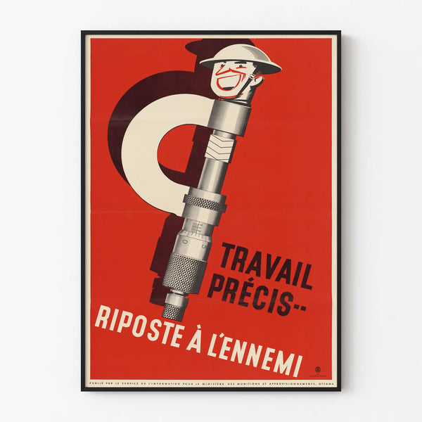 Vintage Work Poster - Industrial Wall Decoration