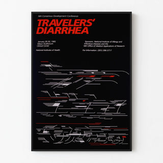 Art Deco Poster Conference Diarrhée du voyageur 1985
