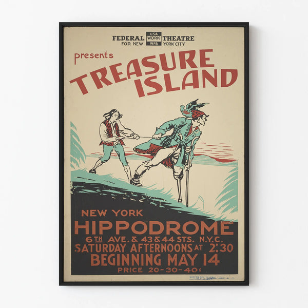 Vintage Poster Treasure Island - Theater Wall Decoration New York