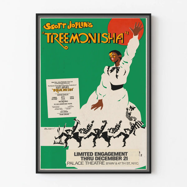 Vintage poster of Treemonisha by Scott Joplin for wall decoration