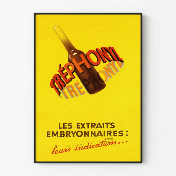 Vintage Tréphonyl poster for retro wall decoration