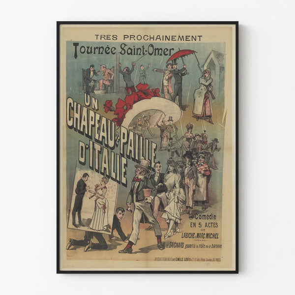 Vintage Poster of An Italian Straw Hat - Theater Wall Decoration