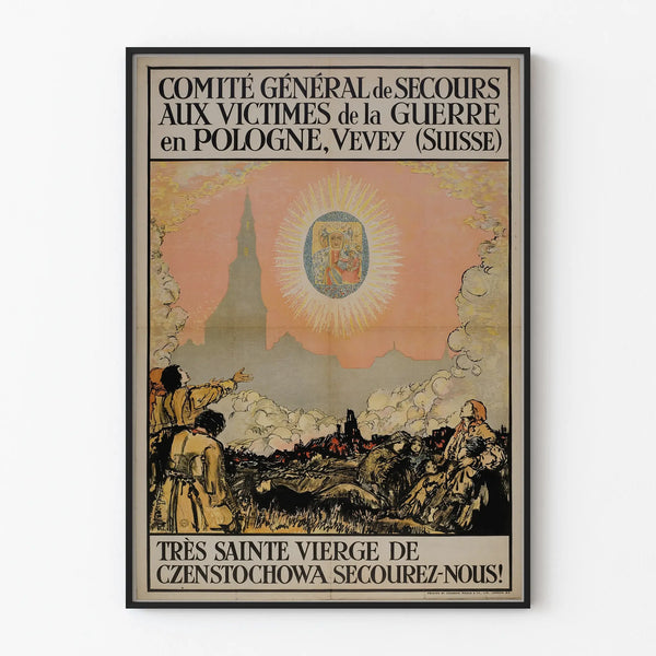 Vintage Wall Poster - Our Lady of Czestochowa, Save Us