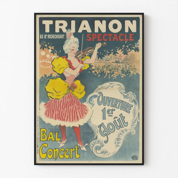 Vintage Decorative Poster Trianon Spectacle Ball Concert