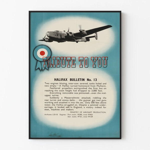 Vintage Military Poster Halifax Bulletin No. 13