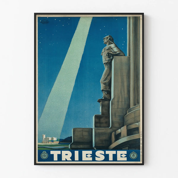 Vintage Trieste Poster - Graphic and Historical Wall Decoration