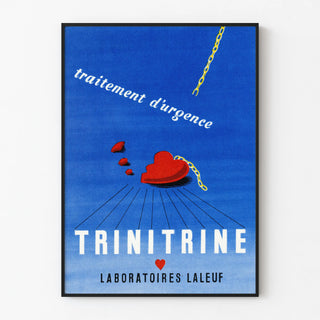 Vintage Poster Emergency Treatment Trinitrine Laboratories Laleuf