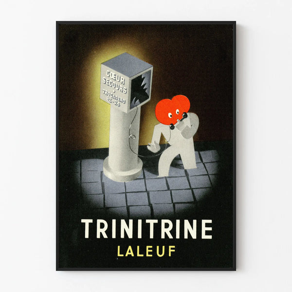 Vintage poster Trinitrine Laleuf for retro wall decoration