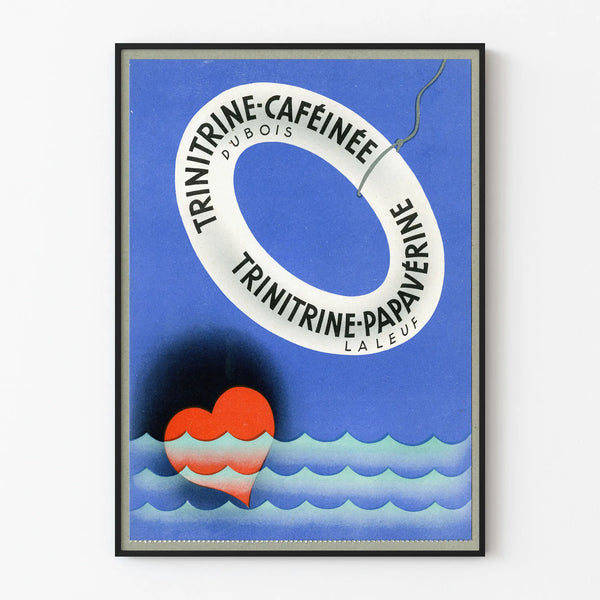 Vintage poster Trinitrine-Caffeinated and Trinitrine-Papaverine wall decoration