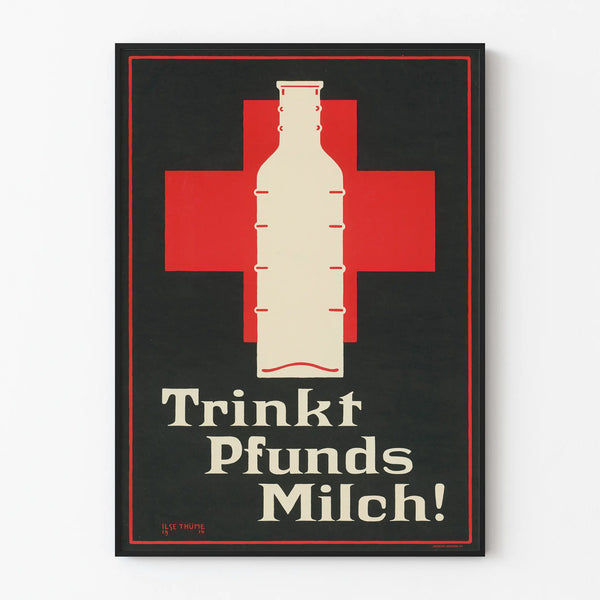 Vintage Poster Trinkt Pfunds Milch - Retro Wall Decoration