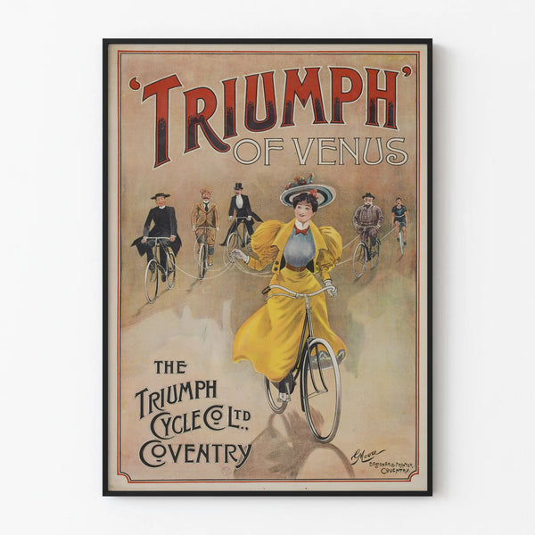 Vintage Poster Triumph of Venus - Retro Cycle Wall Decoration