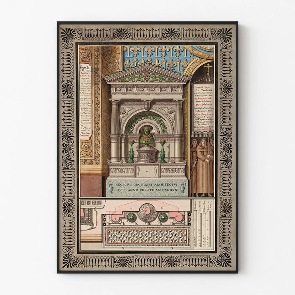 Ancient architectural poster: project of the tomb of Louis Charles of Orléans