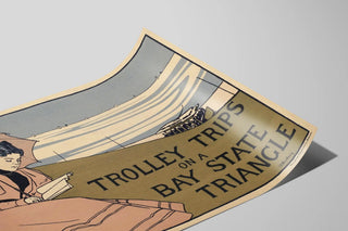 Vintage Poster Trolley Trips on a Bay State Triangle — artwork view