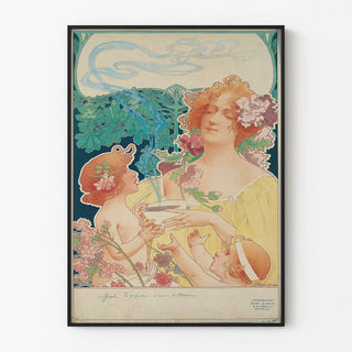 Art Nouveau Poster Tropon Chocolate Cocoa