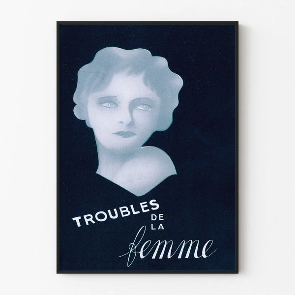 Vintage Poster Troubles de la Femme - Retro Wall Decoration