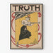 Vintage Truth Poster - Art Deco Illustration of Woman with Rifle