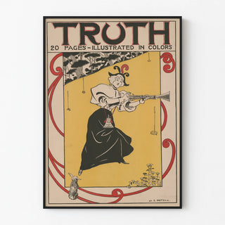 Vintage Truth Poster - Art Deco Illustration of Woman with Rifle