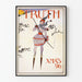 Vintage Christmas Poster 1896 - Woman in Retro Ski Outfit