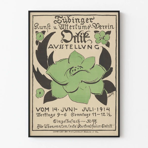 Vintage poster of the Tübinger Art and Antiquities Society 1914