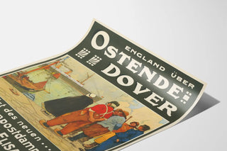 Vintage poster of the Ostende-Dover ferry Princesse Elisabeth
